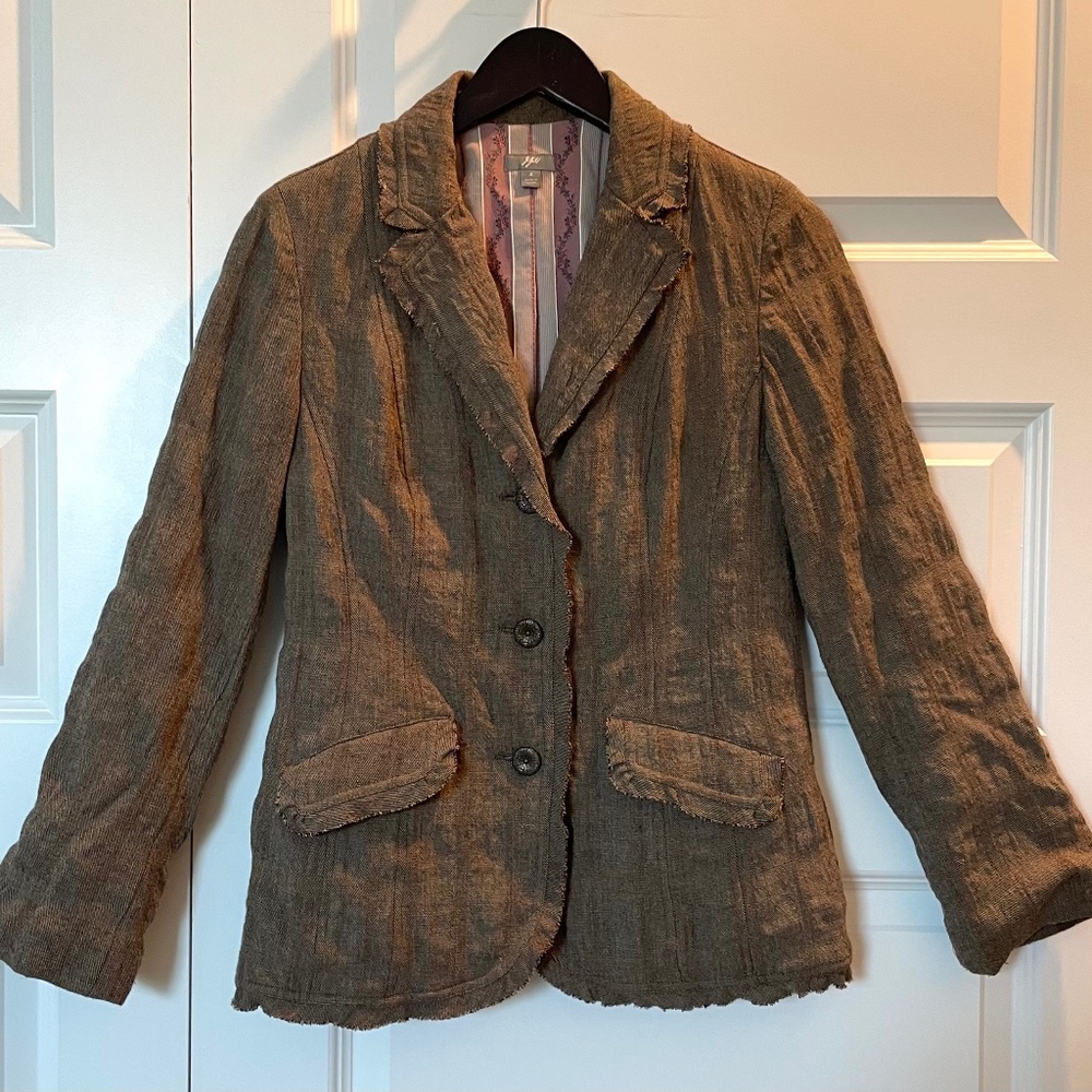 J.Jill Brown Wool Blend Blazer